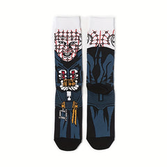 10 Pairs Cartoon Pattern Socks Women's Mid Tube Stockings Funny Novelty Hosiery