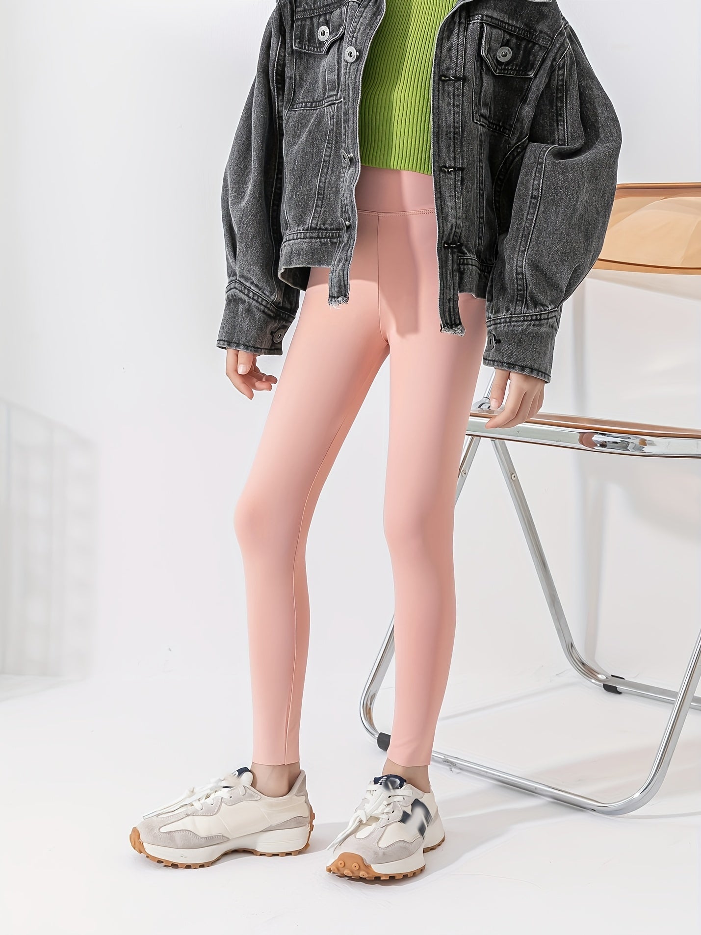 High Waist Compression Leggings for Kids