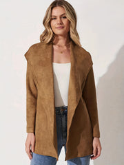 Vintage Shawl Neck Blazer Long Sleeve Spring & Fall Women's Clothing
