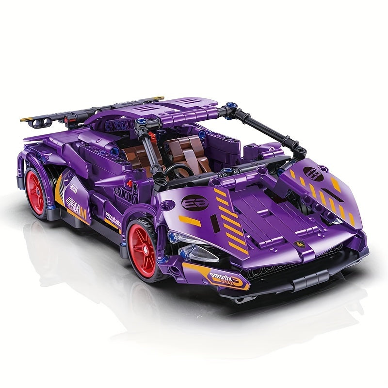 Racing Car Model Building Blocks DIY Vehicle Bricks Engineering Toys