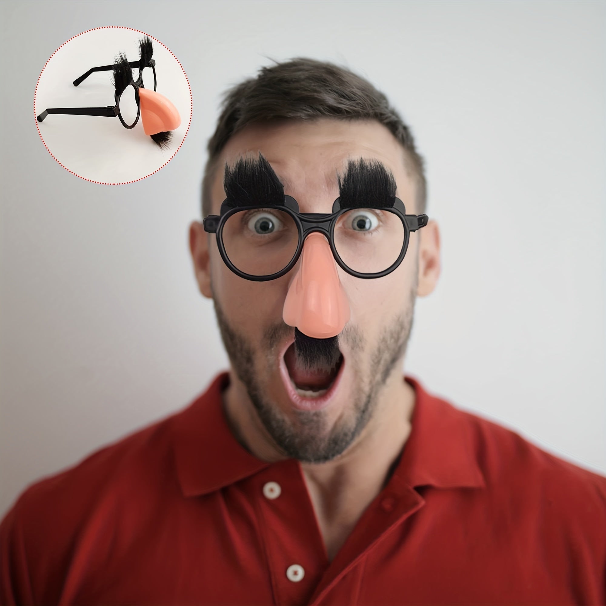 6pcs Mustache Glasses Set Spoof Ball Decorations Clown Cosplay Prop Gift