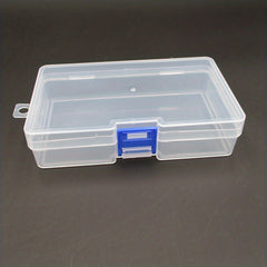 Transparent Plastic Lock Box Desktop Storage Portable Accessories Jewelry