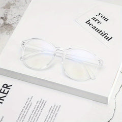Men's Oval PC Glasses Anti-fatigue Anti-UV Eyewear