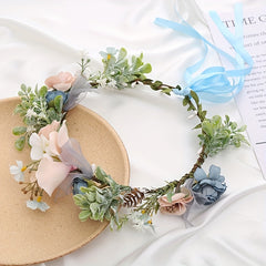 Simulated Flower Garland for Girls Party Headdress