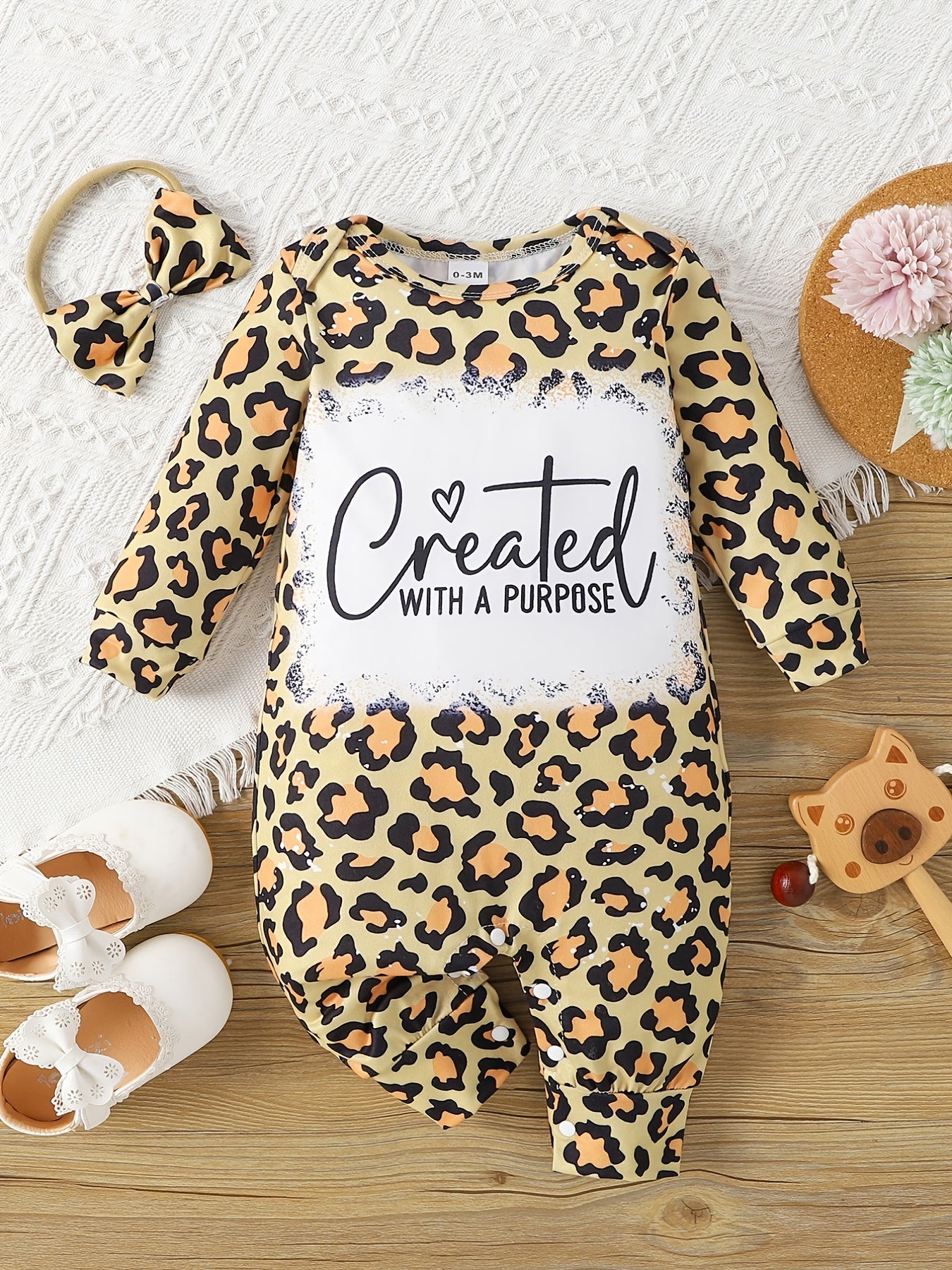 Baby Girl Cartoon Print Long Sleeve Bodysuit
