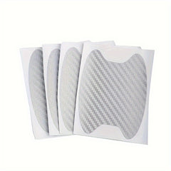 4pcs Set Carbon Fiber Texture Car Door Handle Protectors Stickers