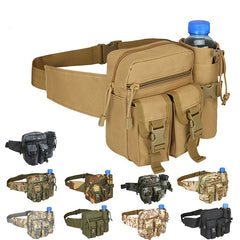 Tactical Waist Pack with Water Bottle Holder for Outdoor Activities