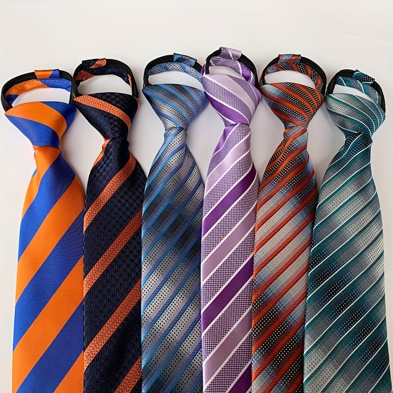 Spot Business Wedding Zipper Necktie Easy Pull Necktie