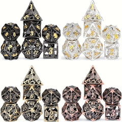 7pcs Dragon Metal Dices Set RPG Board Games