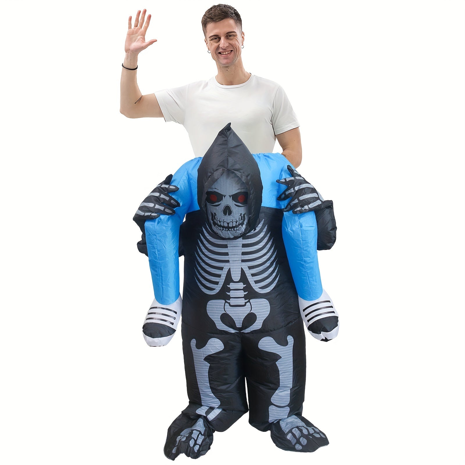 1pc Halloween Funny Doll Inflatable Costume Skull Devil Skeleton Ghost Clothes