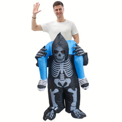 1pc Halloween Funny Doll Inflatable Costume Skull Devil Skeleton Ghost Clothes
