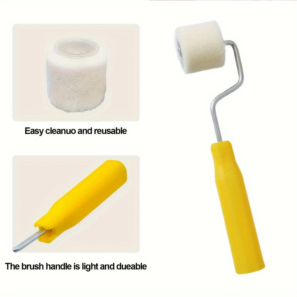 2pcs 1/2in Mini Paint Rollers for Touch Up Trim Edge Small Paint Wool