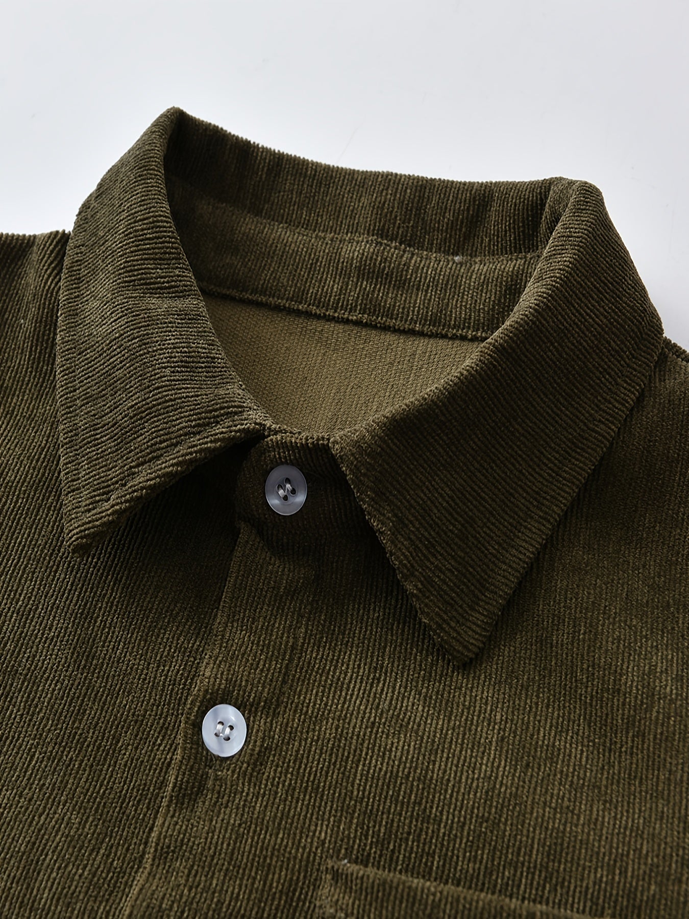 Boys Long Sleeve Solid Button Blouse