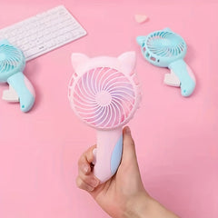 Mini Handheld Cat Ear Cartoon Cooling Fan Toy