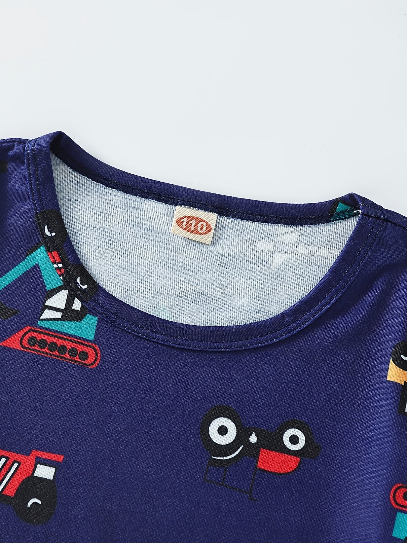 Boys Car Print T-shirt & Shorts Set for Summer
