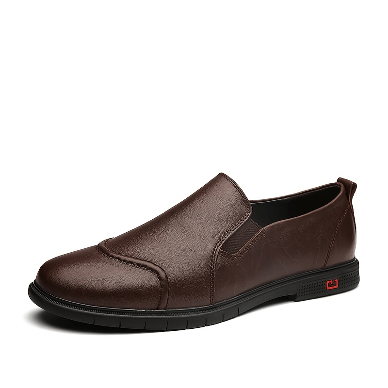 Men Leather Loafer Shoes Slip On Lightweight Dress Shoes Durable