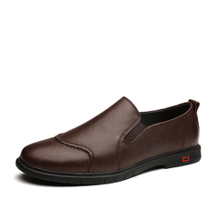 Men Leather Loafer Shoes Slip On Lightweight Dress Shoes Durable