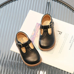 Vintage Solid Flat Shoes For Girls Spring Walking Shoes