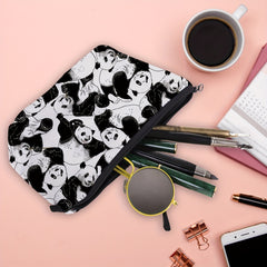 Panda Print Toiletry Travel Bag Makeup Pouch Cosmetic Bag For Teenage Girls