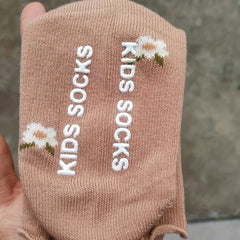 Baby Girls Floral Embroidery Lace Middle Tube Socks