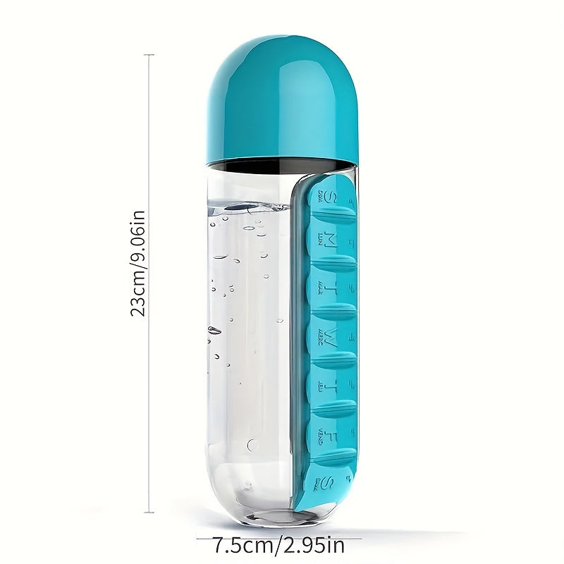 Outdoor Portable Water Bottle With Medicine Box