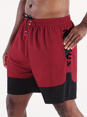 Men's Block Jersey Shorts - Comfy Drawstring Shorts For Athletics Basketball