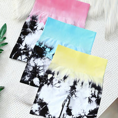 3pcs Tie Dye Sports Shorts Seamless Workout Fitness Yoga Shorts