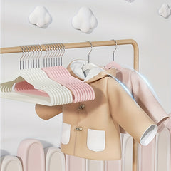 Kids' Non Slip Flocking Hangers for Organized Closet