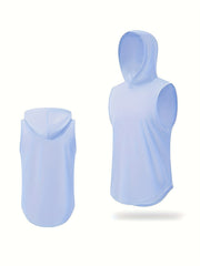 Men's Sleeveless Hooded Sweatshirt Athletic Quick Dry Stretch