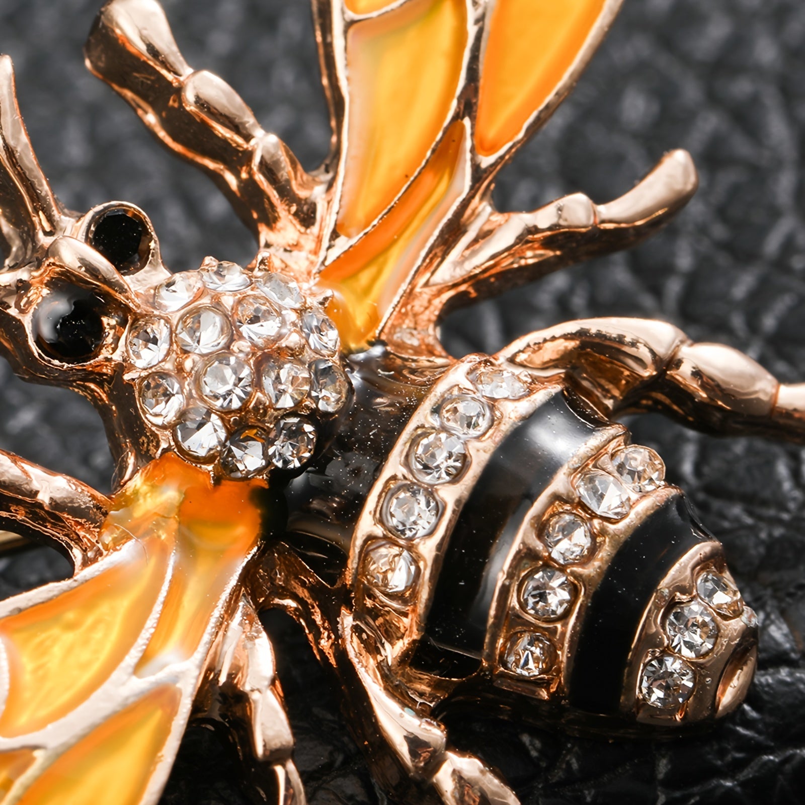 Bee Animal Brooch Pin Rhinestone Corsage Scarf Clip Safety Pin