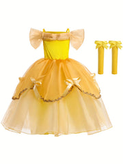 Princess Dress Puff Sleeve Fairy Tale Costume Kids Clothes