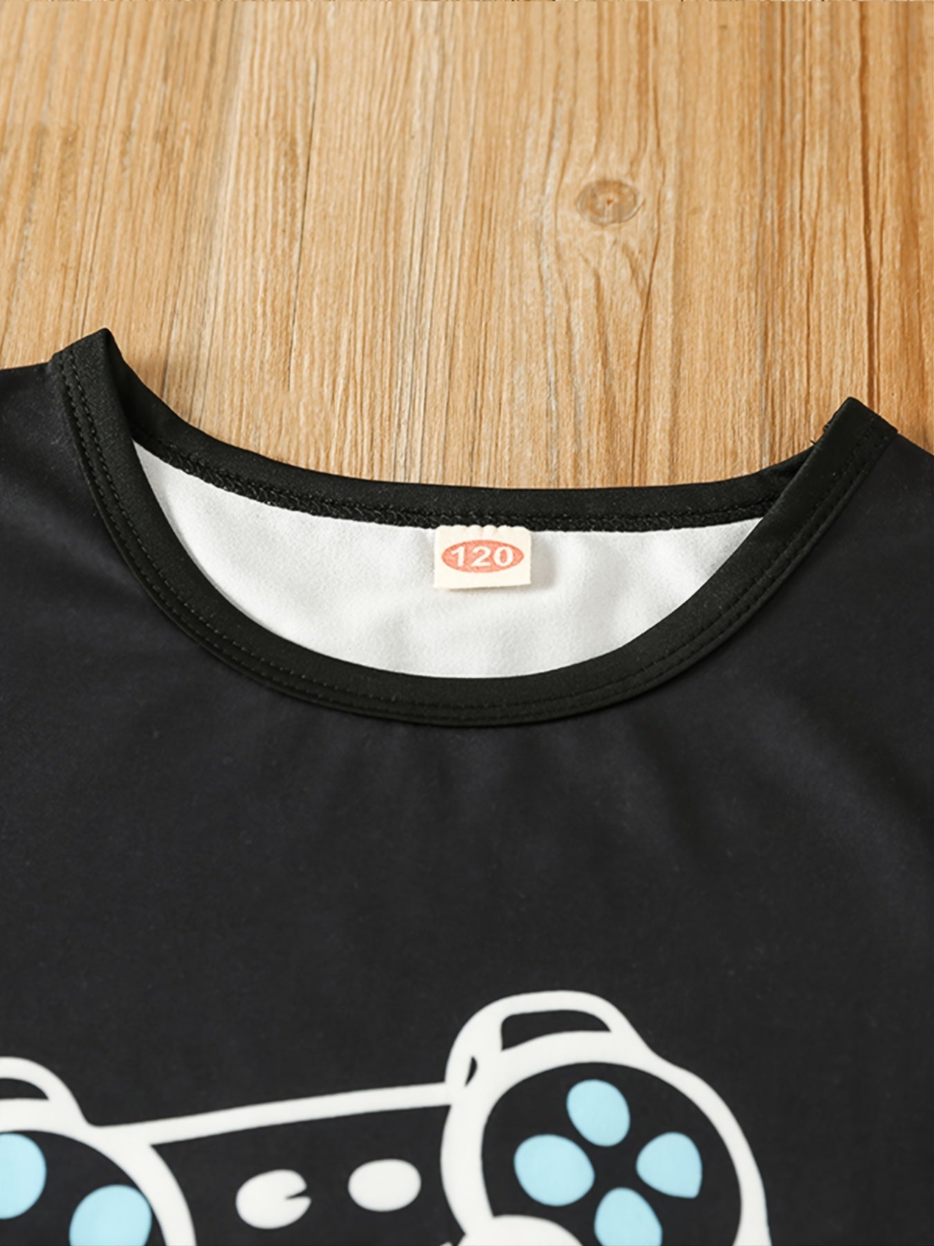 Boys Gamepad Print T Shirt & Shorts Set Summer Clothes