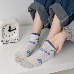 Kids Astronaut Graphic Mesh Crew Socks - Spring Summer