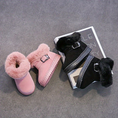 Boys' Soft Warm Snow Boots - Outdoor Winter Hiking Boots