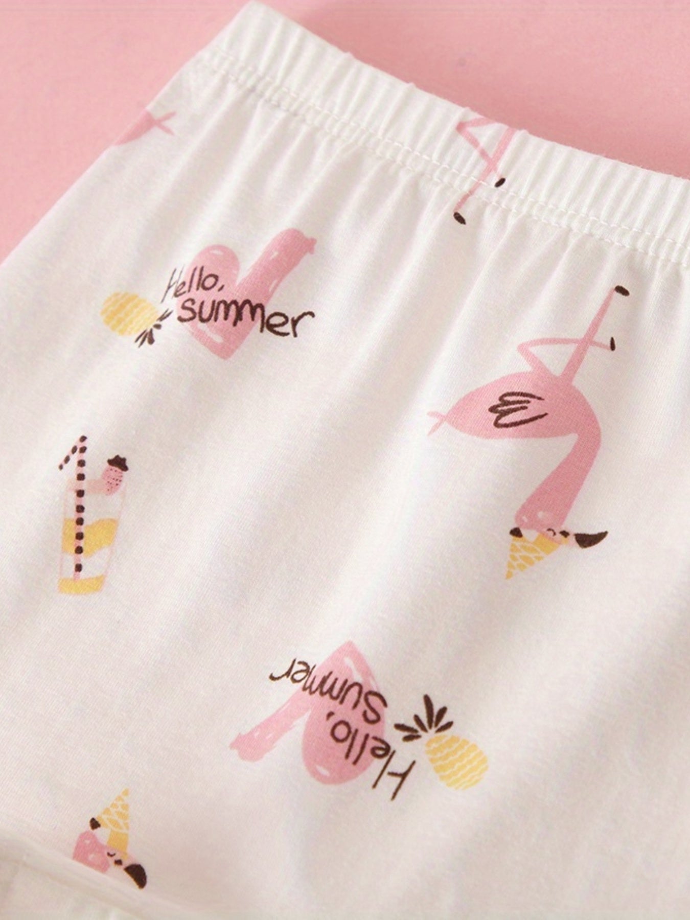 3pcs Girls Boxer Briefs Elastic Waist Cartoon Animals Print Underwear