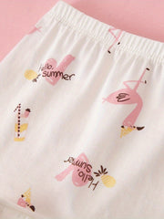 3pcs Girls Boxer Briefs Elastic Waist Cartoon Animals Print Underwear