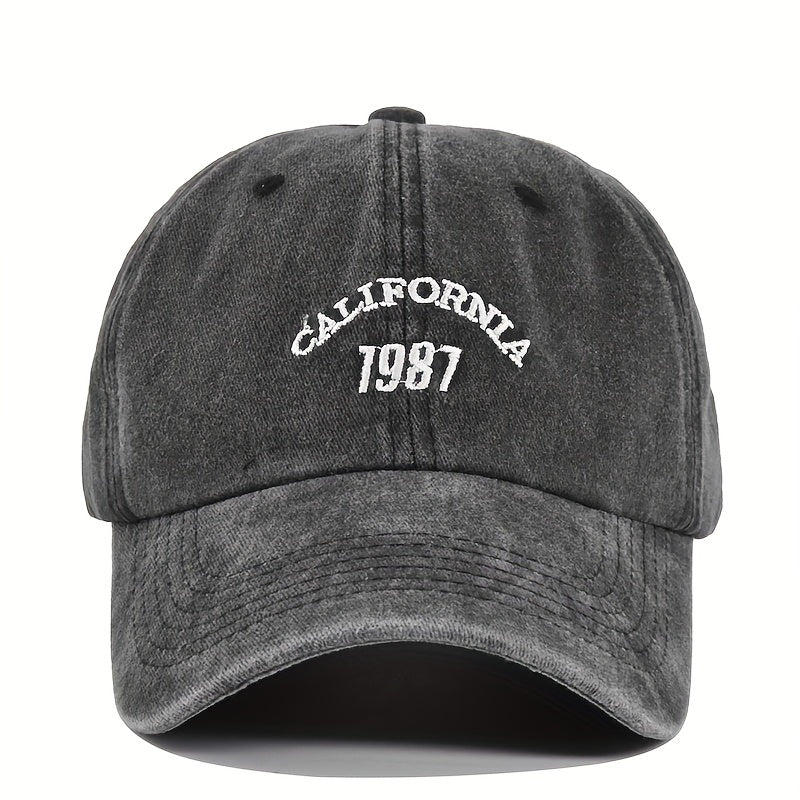1987 Vintage Duck Tongue Cap Washed Sun Hat Wide Brim