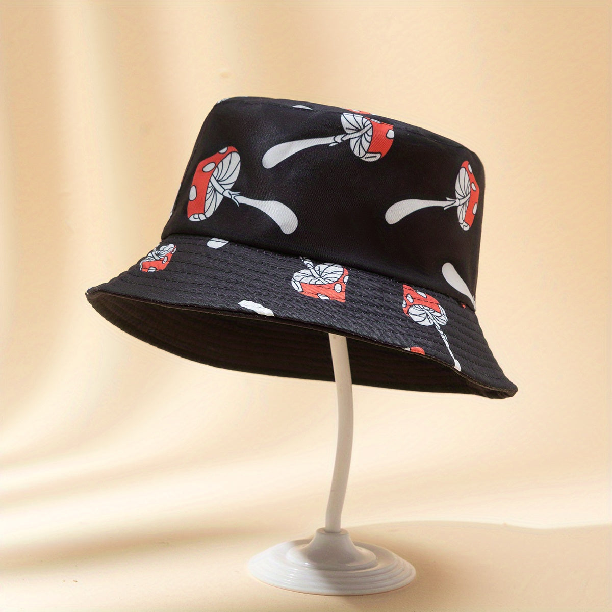 Colorful Mushroom Print Fisherman Hat Bucket Hat