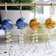 Creative Jellyfish Tassel Earrings Holiday Gift For Girls Summer Vacation