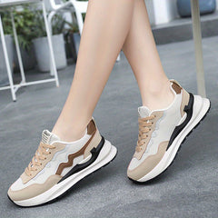 Women's Mesh Sneakers Lace Up Outdoor Shoes Comfortable Platform