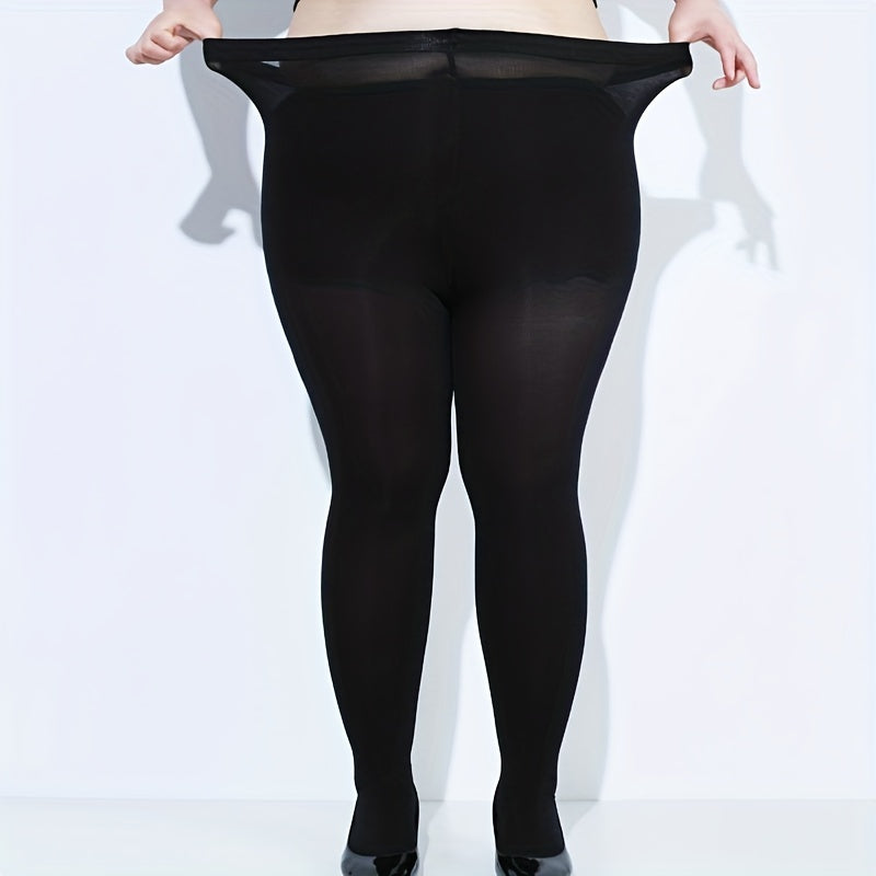 Solid High Waist Anti-Hook Thin Stirrup Tights