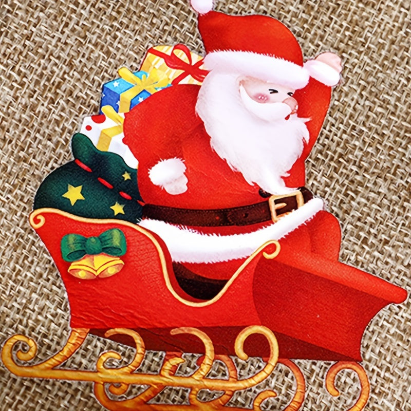 Christmas Burlap Bags Drawstring Candy Packaging Bags