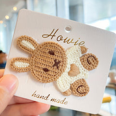 Knitting Bear Hairpin Soft Bunny Bangs Clip Hairpin Hair Accessories