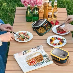 PP Plastic Lunch Box Microwaveable Double layer Compartment Lunch Box