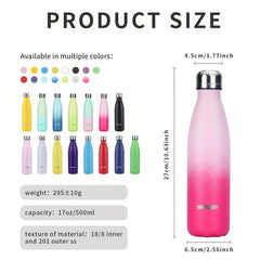 500ml 17oz Stainless Steel Sport Water Bottle Vacuum Insulated Leakproof Cup