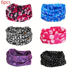 6 Pack Magic Headbands Neck Scarf Outdoor Sports Headwear