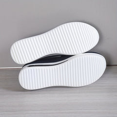 Women's Air Cushion Wedge Shoes Hollow Out Chain Decor Slip On Walking Shoes