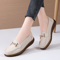 Women's Metal Decor Flats Soft Sole Lightweight Anti Slip Slip On Shoes
