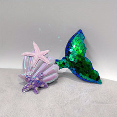 Girls Mermaid Tail Hair Clip Side Clip Headwear