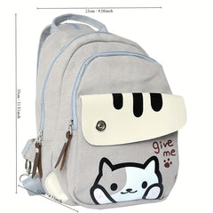 Cat Backpack Anime Game Canvas Bag